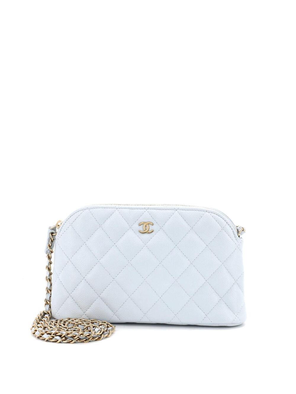 Chanel Cc Dome Zip Clutch With Chain #371224C39B